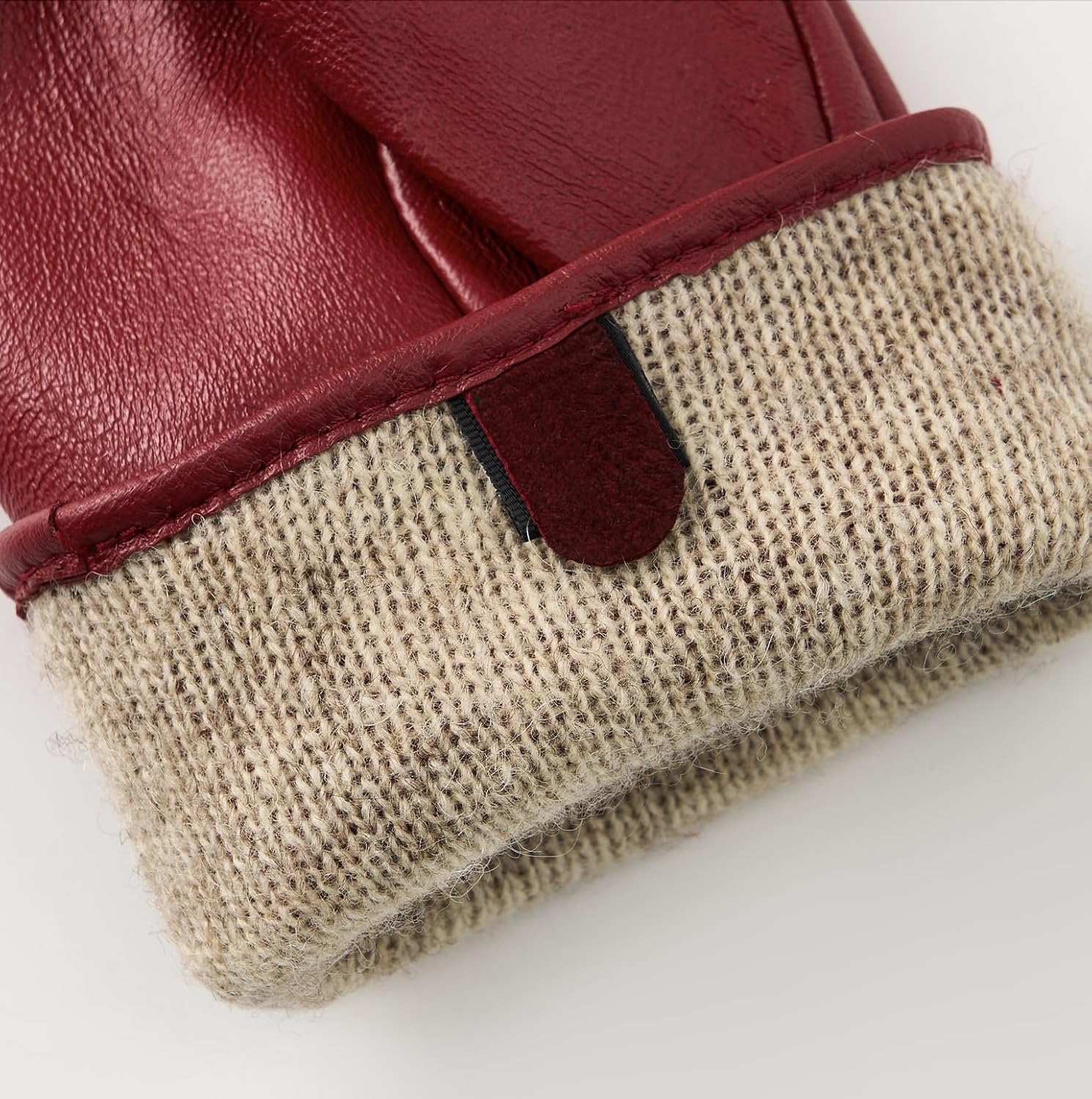 Womens Winter Leather Gloves -TouchScreen Warm Wool Lined Texting Driving Gloves - Image 7