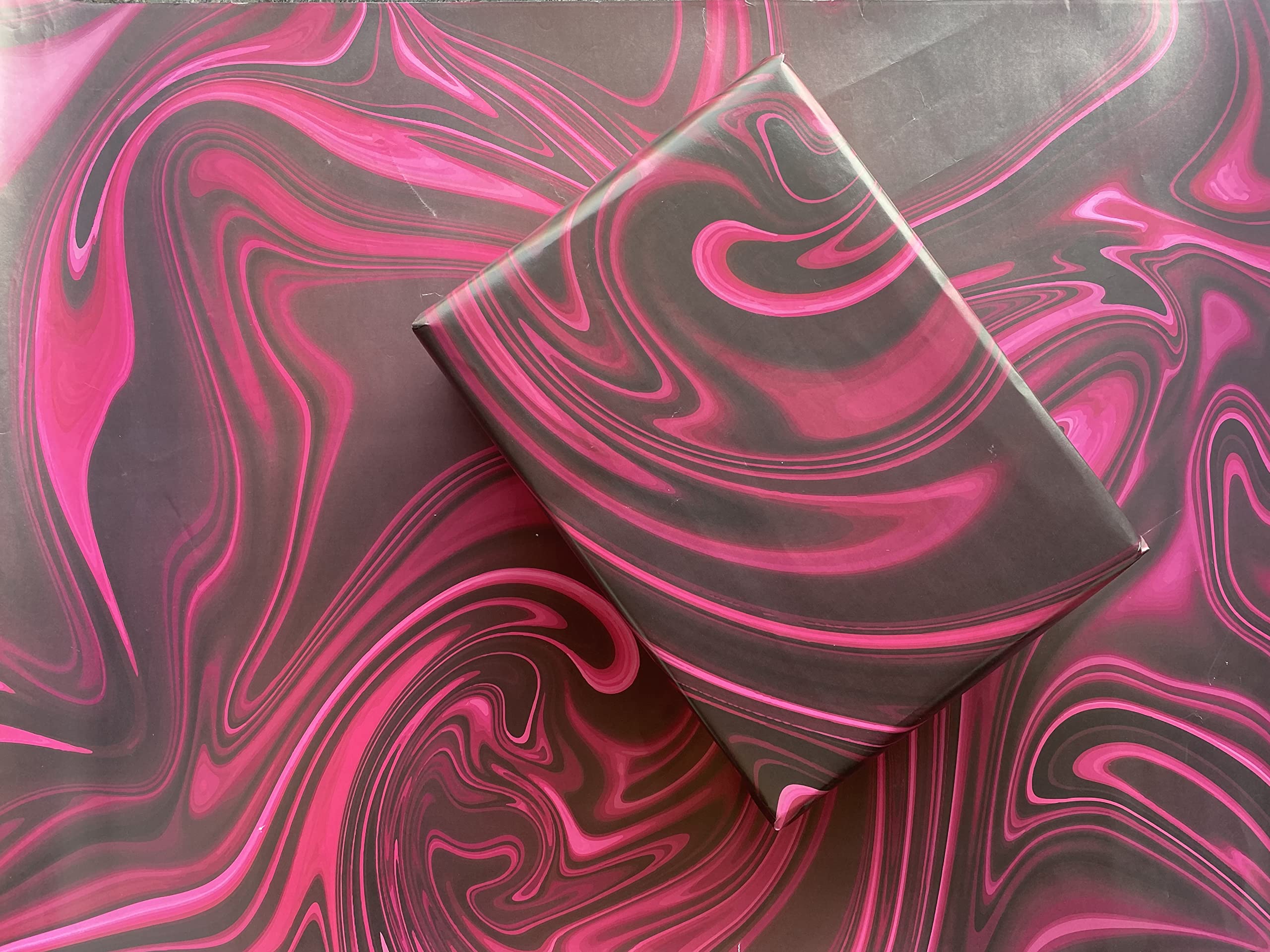 First Impression Gift Wrapping Paper | Magenta Fluid Marble Design| Premium Looking Wrap Paper (28 inch * 19.5 inch, Pack of 10)