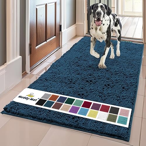 Vista 234 de Muddy Mat® - Tapete de microfibra superabsorbente para mascotas, antideslizante y lavable, de felpilla, secado rápido, para entrada