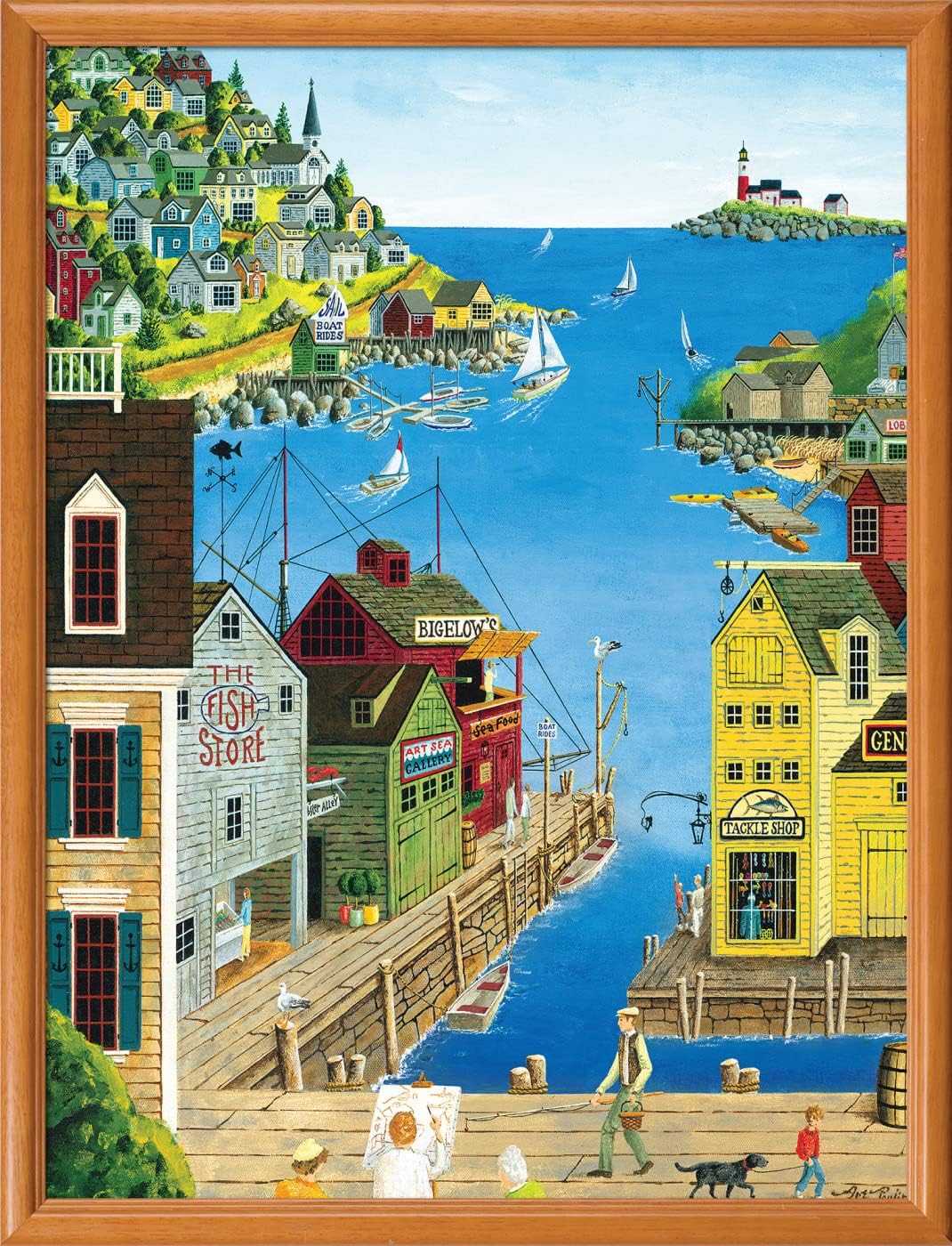 MasterPieces 300 Piece EZ Grip Jigsaw Puzzle - A Walk on the Pier - 18x24"