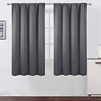 Vista 112 de LEMOMO Cortinas opacas de 42 x 84 pulgadas, juego de 2 paneles de cortinas con aislamiento térmico para oscurecer la habitación, cortinas
