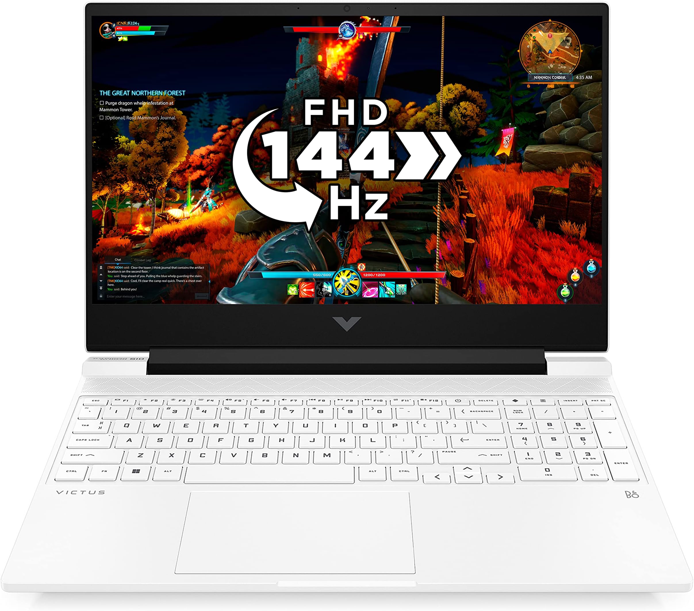 HP Victus Gaming Laptop PC 15-fa0000sa| Intelยฎ Coreโข i5-12500H Processor | 8GB RAM | 256GB SSD | NVIDIAยฎ GeForce GTXโข 1650 Laptop GPU | 15.6 inch FHD display | Microsoft Windows 11 | White