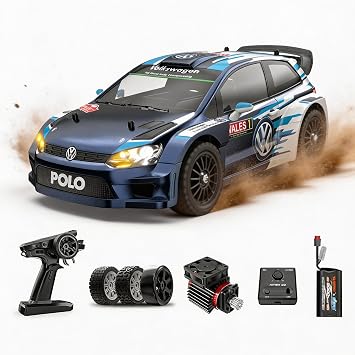 MJXRC 14304 1/14 High Speed 4WD Radio Controlled Rally Car, 42 km/h License Licensed, Brushless Motor, Alloy Chassis, Japanese Manual