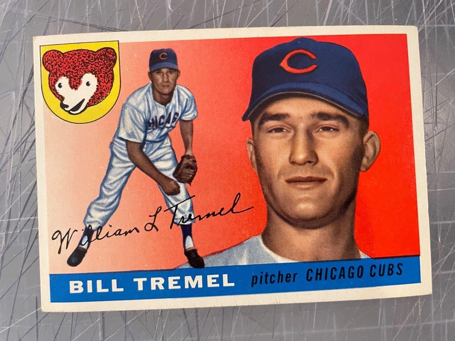 1955 Topps #52 Bill Tremel Chicago Cubs Baseball Card Nm+ - Slabbed Baseball Cards