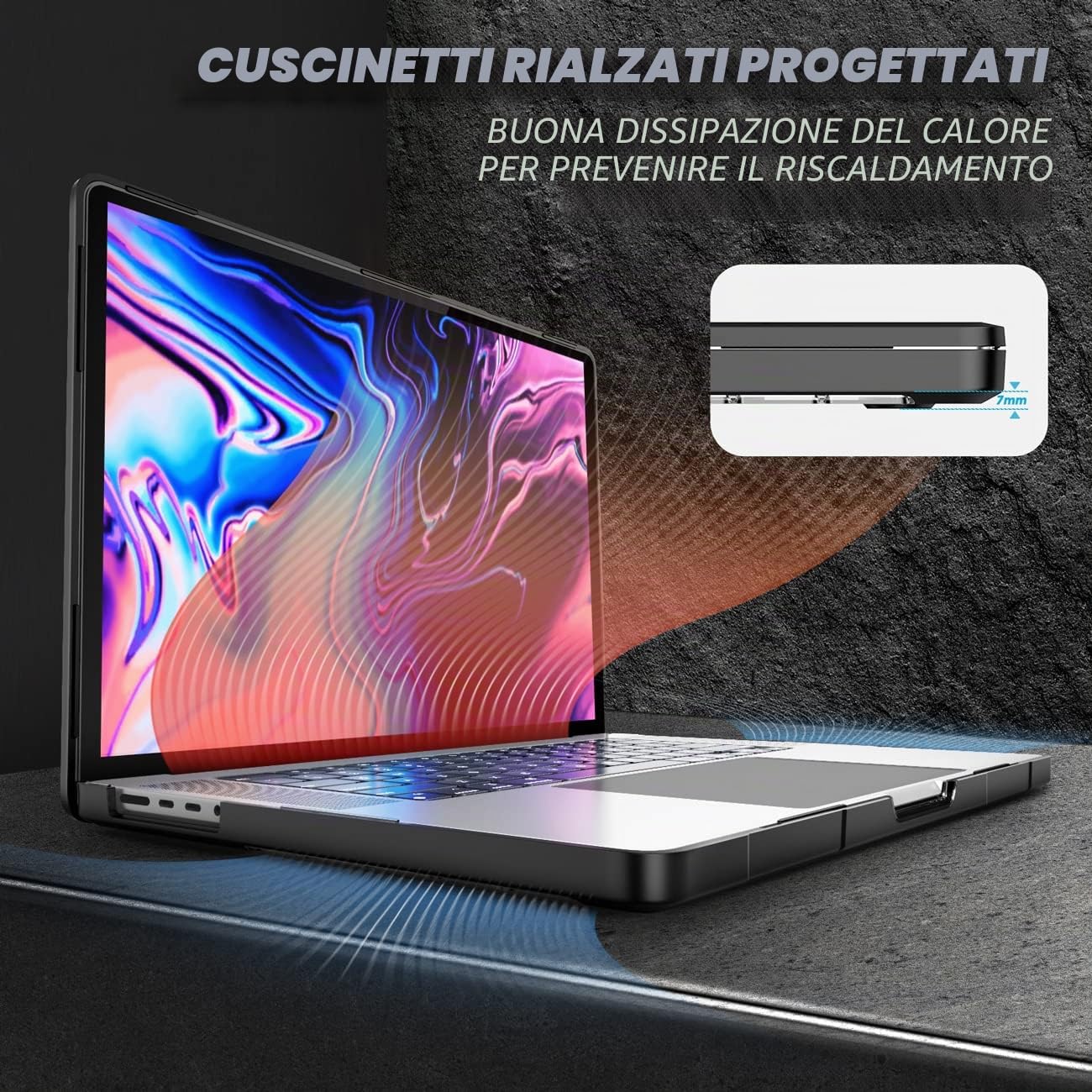 SUPCASE Cover per MacBook Pro 14 pollici 2024-2021 (Unicorn Beetle), M4/M3/M2/M1 Pro/Max A3185 A3401 A3112 A2918 A2992 A2779 A2442 Custodia Rigida e Robusta per MacBook Pro 14 pollici (Nero)