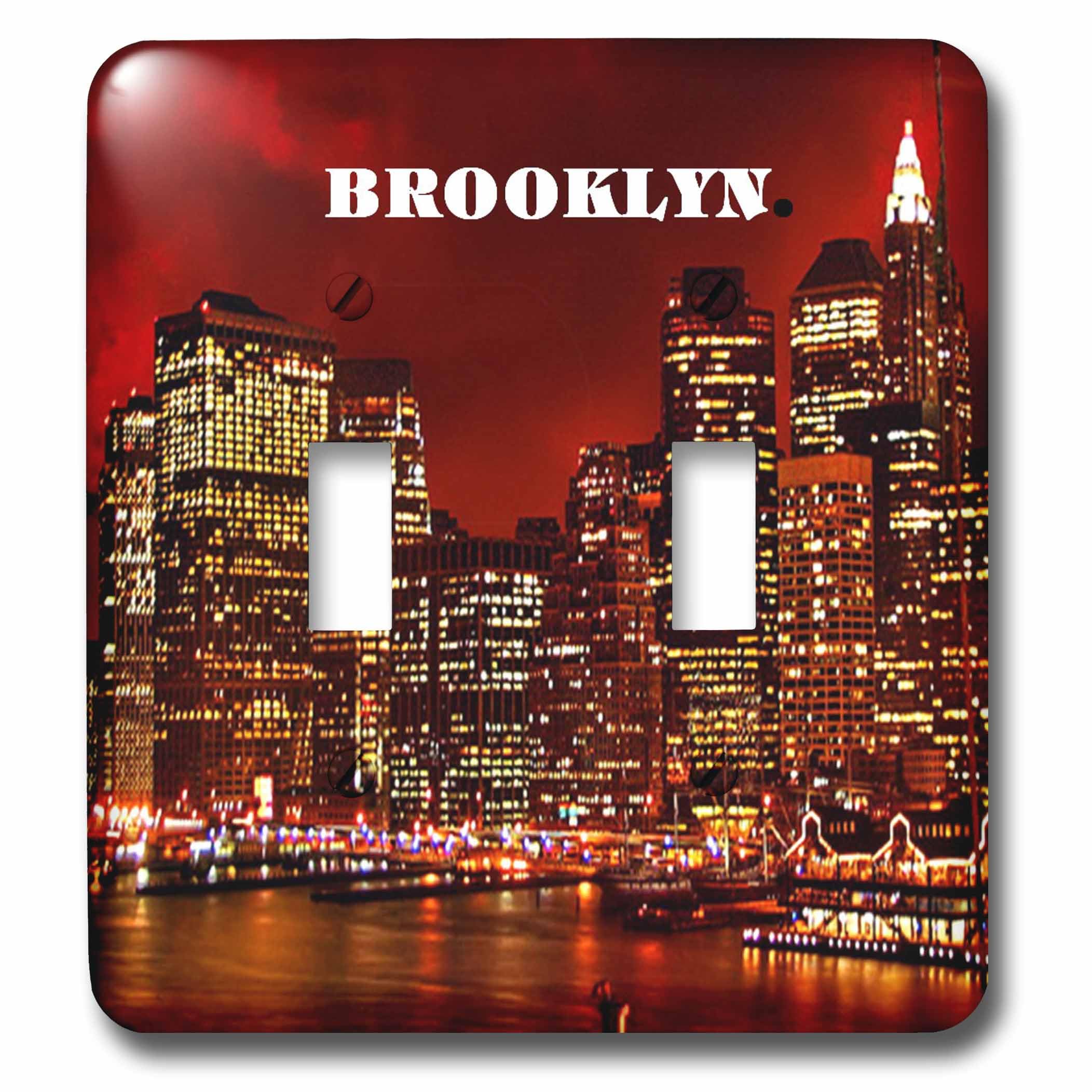Interrupteur à bascule double éclairage Brooklyn pour remplacer vos plaques blanches unies