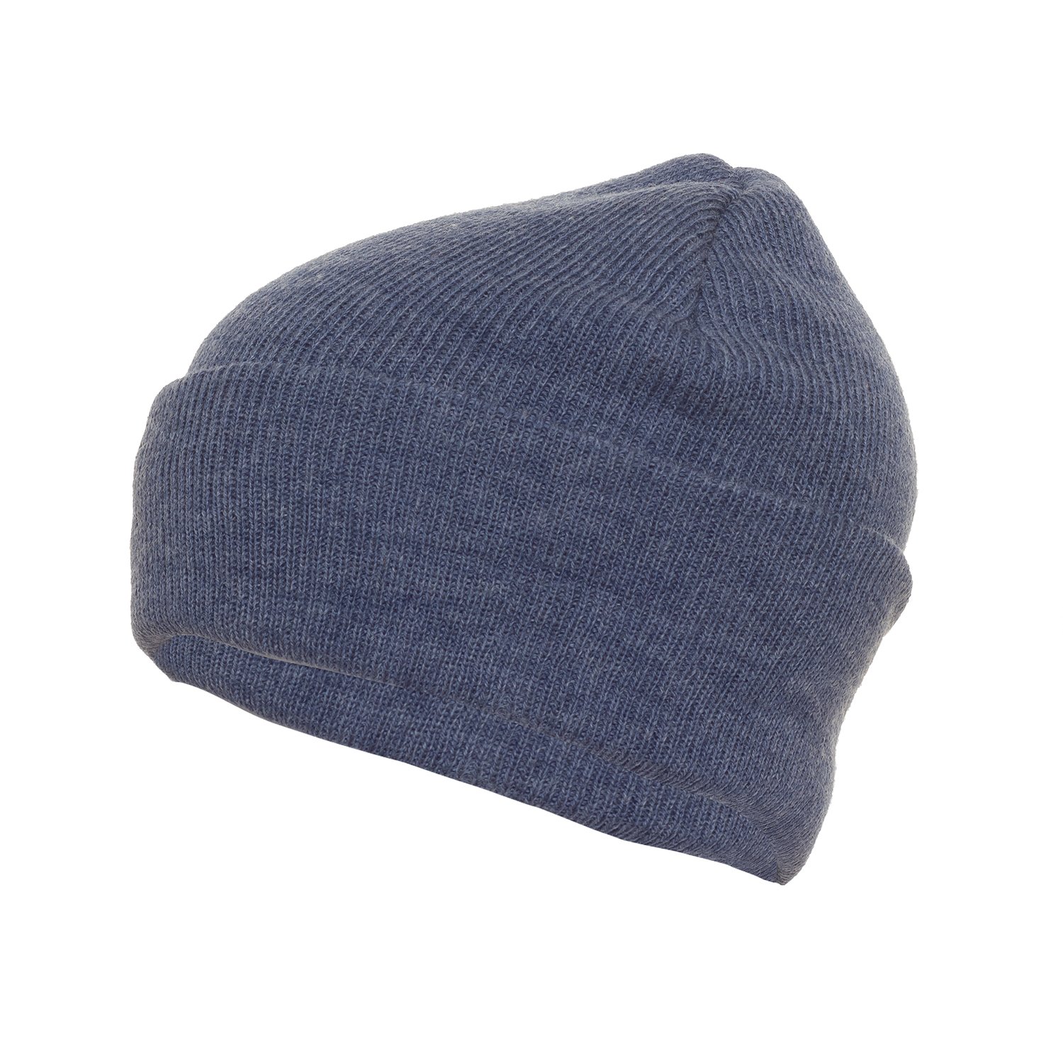 HIVER100% Woolen Skull Cap, Beanie Cap, Winter Cap, Trekking Cap, Bob Marley Inspired Multi-Color Striped Beanie for Men & Women (Denim Blue)