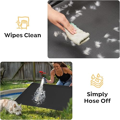 Miniatura 7 de Veehoo - CWC1803-S - Cama elevada tipo catre para perros, refrescante, portátil, con malla lavable y transpirable, patas antideslizantes, duradera,