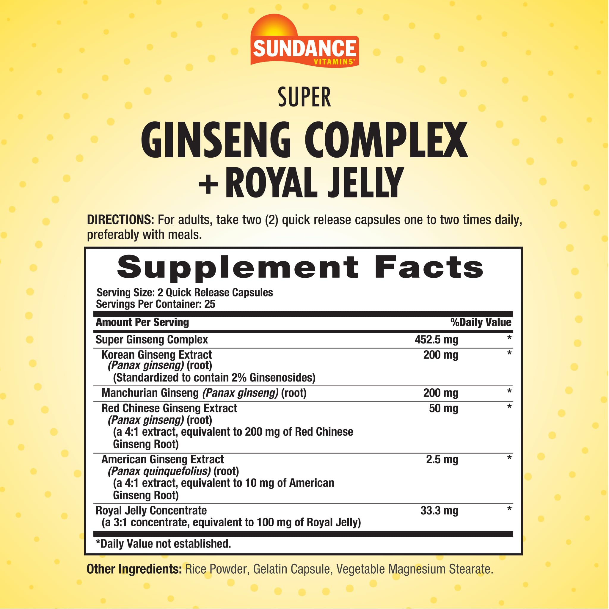 Amazon.com: Sundance Super Ginseng Complex | with Royal Jelly | 50
