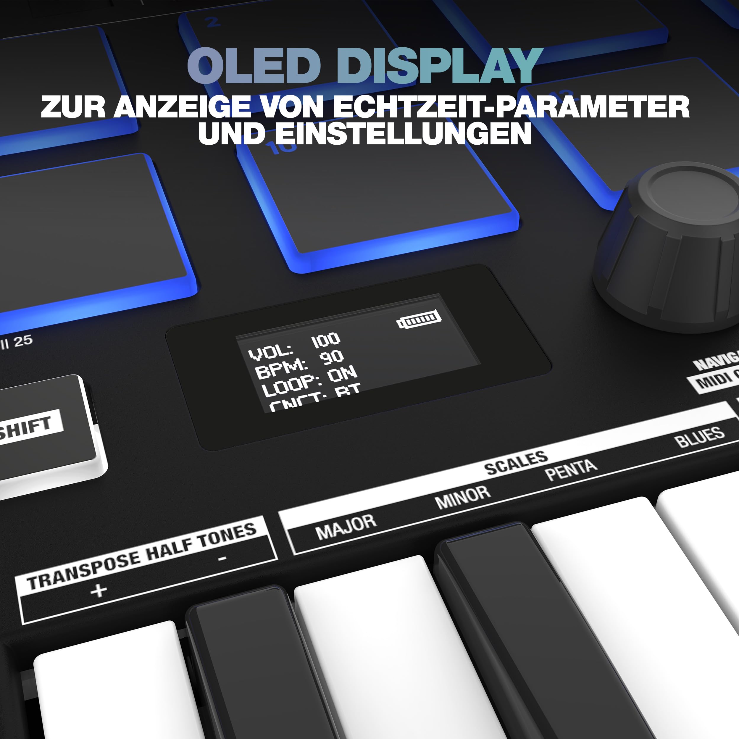 Reloop Keypad Pro - Workstation DAW compatta con MIDI wireless