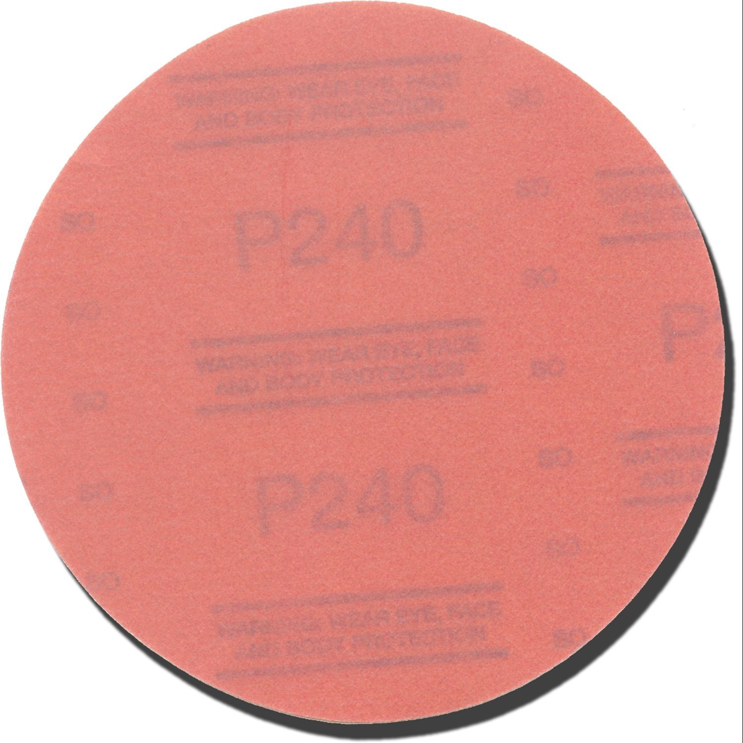 3M Hookit Red Abrasive Disc, 01296, 5 in, 240+ Grit No Hole, Pack of 50 for Auto Sanding, Primer Sanding, E-Coat Sanding — image 1