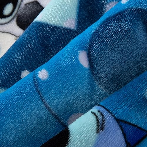 Miniatura 6 de Manta de franela Sherpa para niños, de 50 x 60 pulgadas, manta de felpa súper suave y acogedora para uso en interiores y exteriores (puntadas, manta