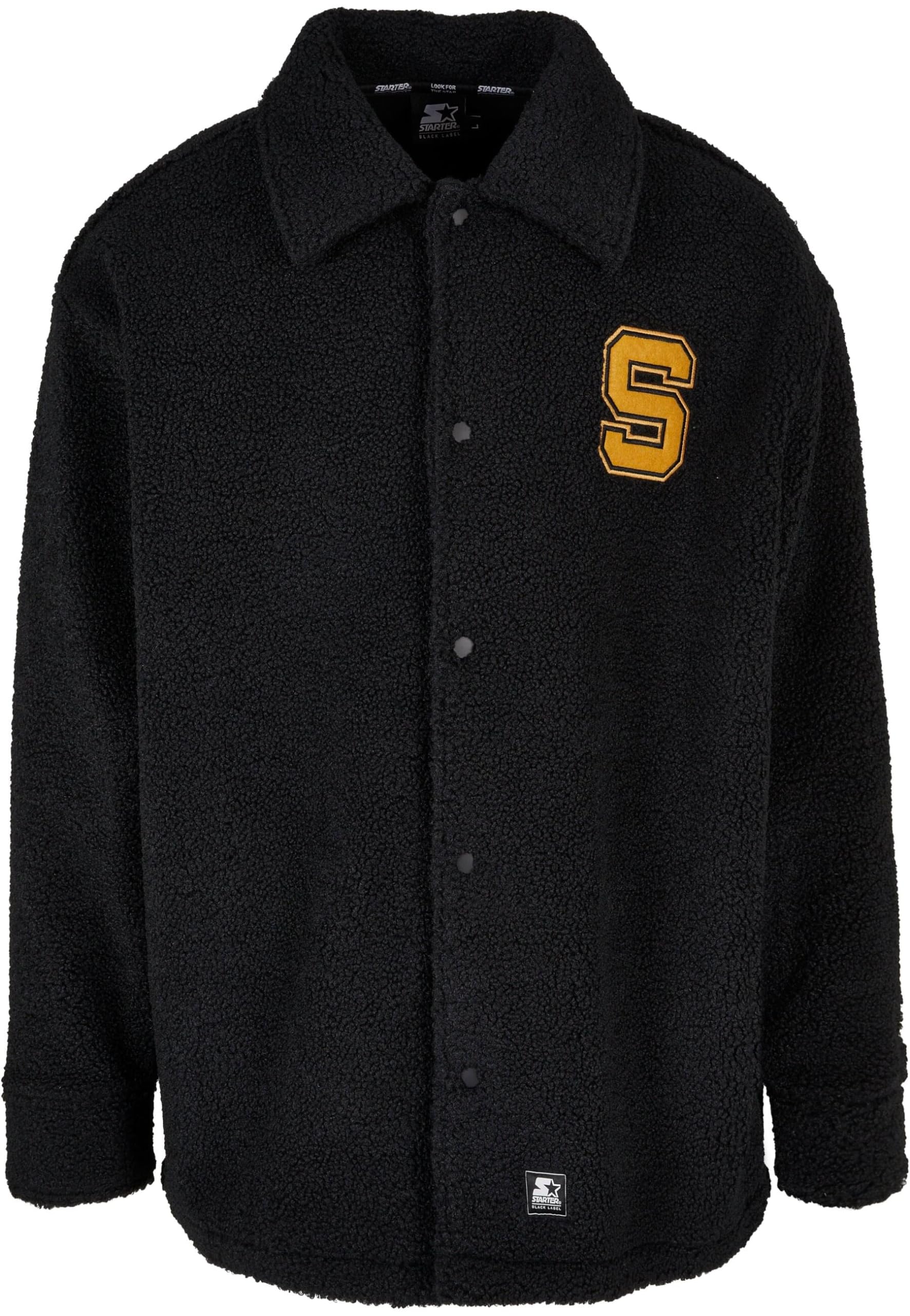 Starter Black Label Men's Black Starter Label Starter Sherpa Shirt Jacket Jacket,