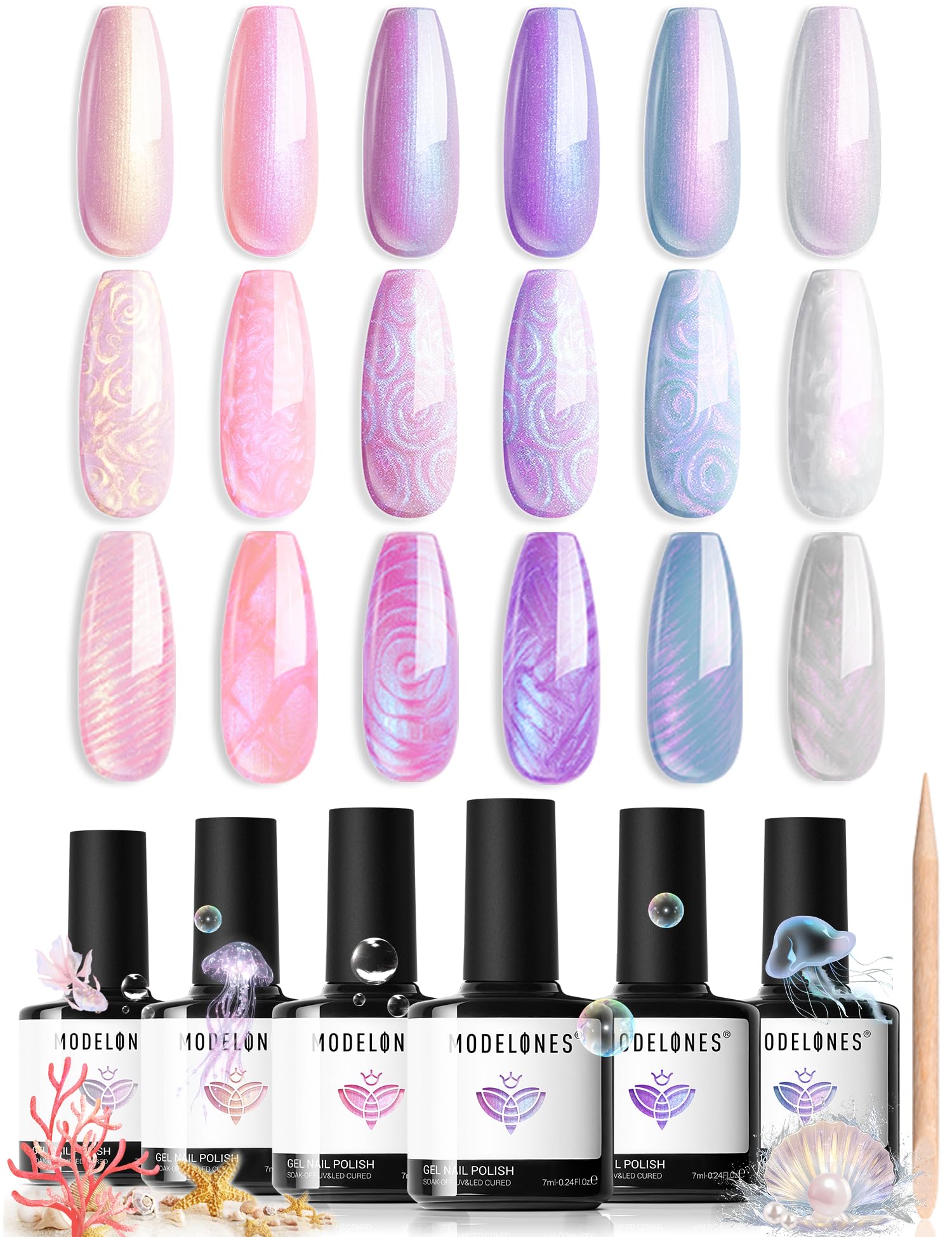 Amazon.com: Modelones Gel Nail Polish, 6 Colors 2026 Spring Pastel 