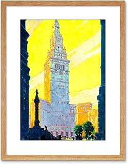 9x7 '' ARCHITECTURAL TERMINAL TOWER CLEVELAND OHIO FRAMED ART PRINT F97X654