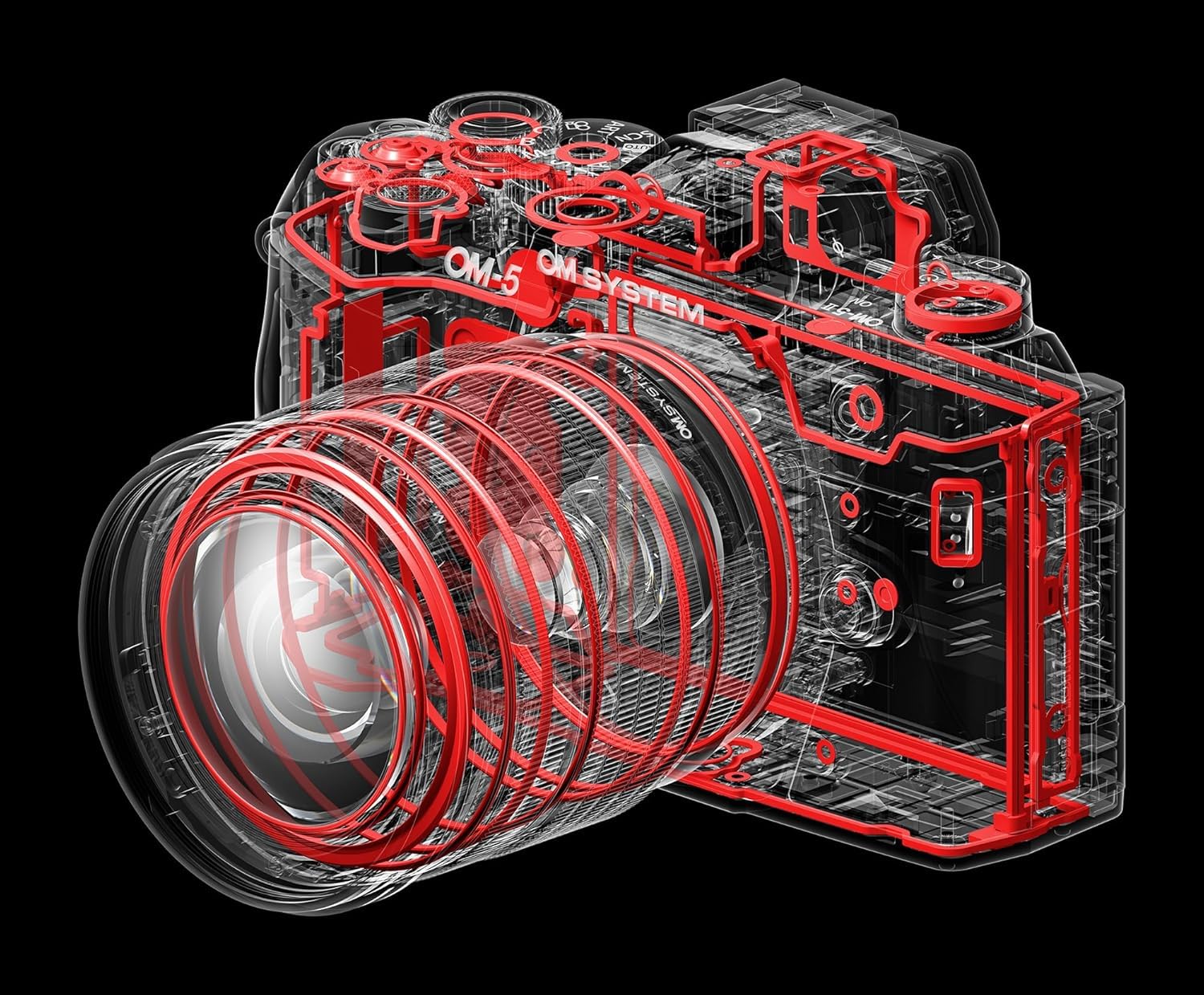 OM SYSTEM OM-5 Mark II Fotocamera Micro Quattro Terzi con obiettivo M.Zuiko Digital ED 12-45mm PRO, sensore Live MOS da 20 MP, stabilizzazione su 5 assi, IP53, scatto HighRes a mano libera da 50 MP