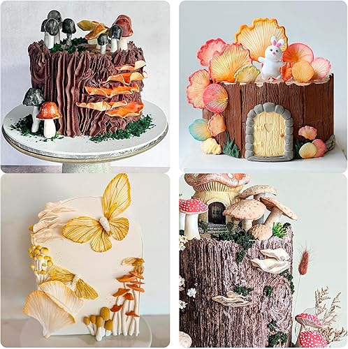 Miniatura 5 de Molde de hongos para chocolate, hongos ginkgo biloba, moldes de silicona para hongos Porcini Veiner Fondant, molde para hornear para decoración de