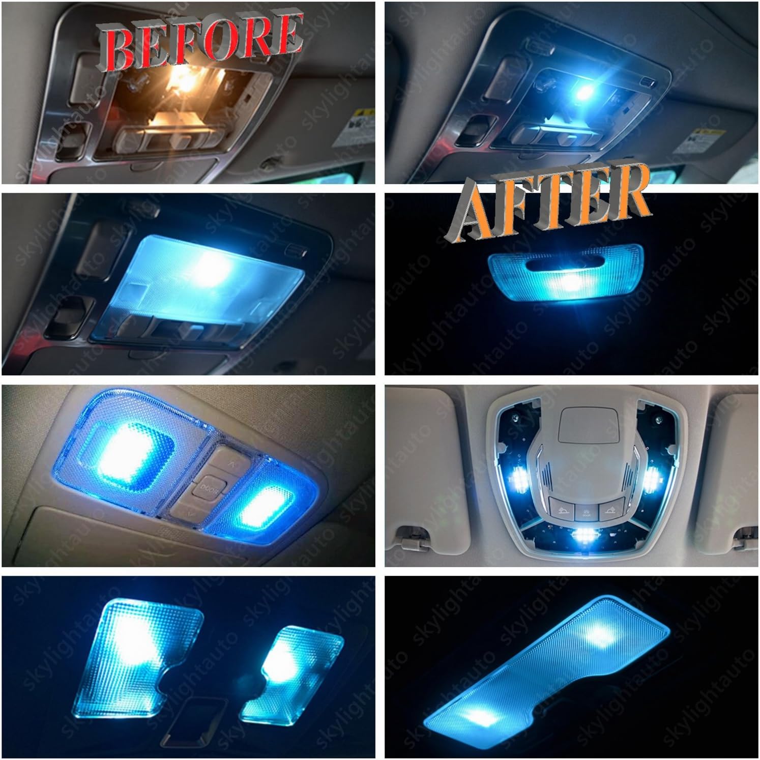 21pcs LED Premium ICE Blue Light Interior Package Deal for Dodge Charger 2006-2017