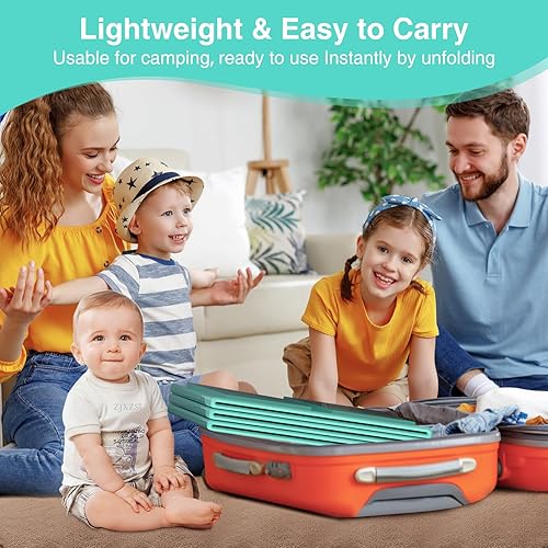 Miniatura 6 de Bañera plegable portátil para bebé, 29.5 pulgadas de largo x 17.7 pulgadas de ancho x 9.8 pulgadas de alto, adecuada para 0-6 años, rosaverde menta