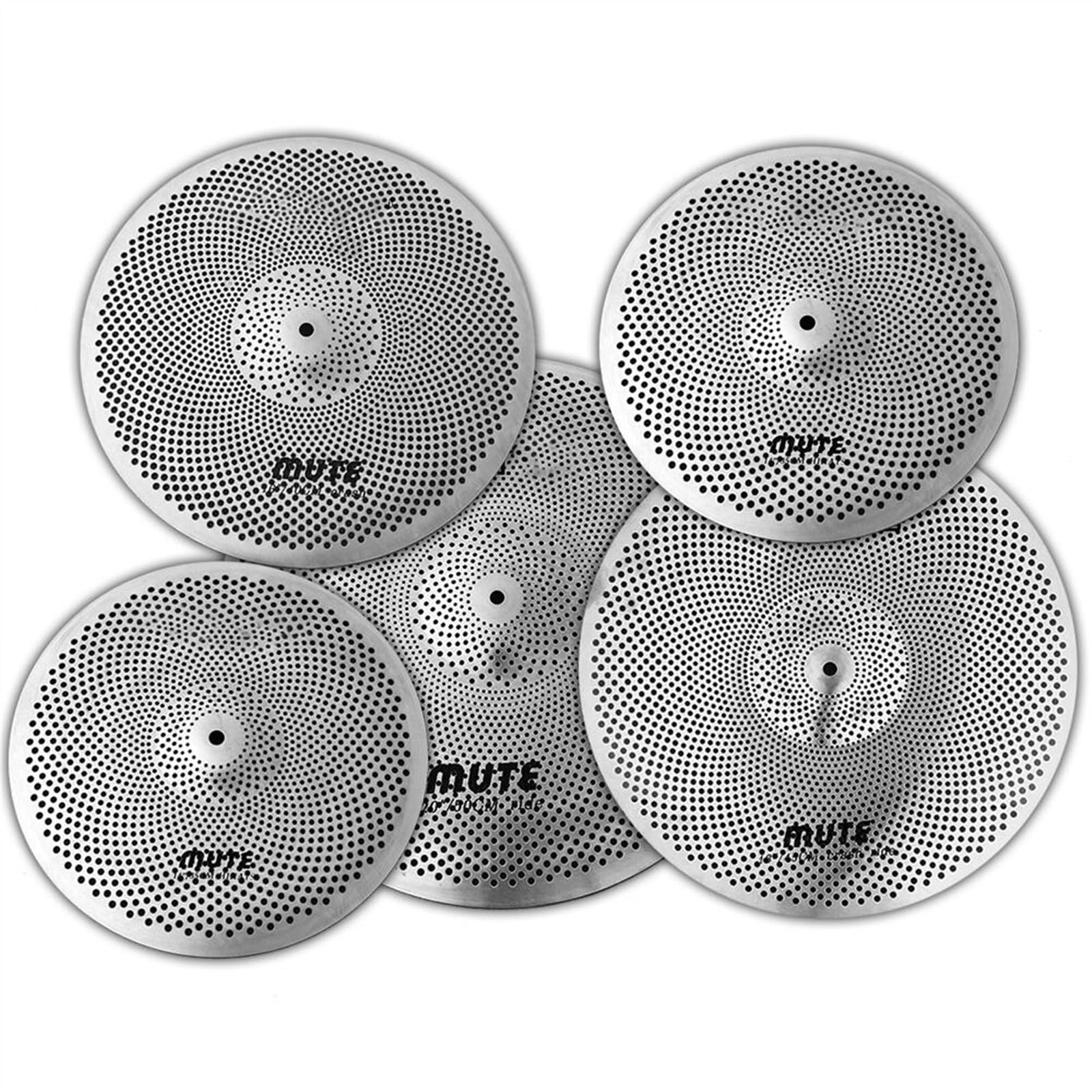 Silbernes Low-Volume-Becken 14" Hi-Hat+16" Crash+18" Crash+20 Ride Für Schlagzeuger-Percussion-Instrument Becken für Anfänger