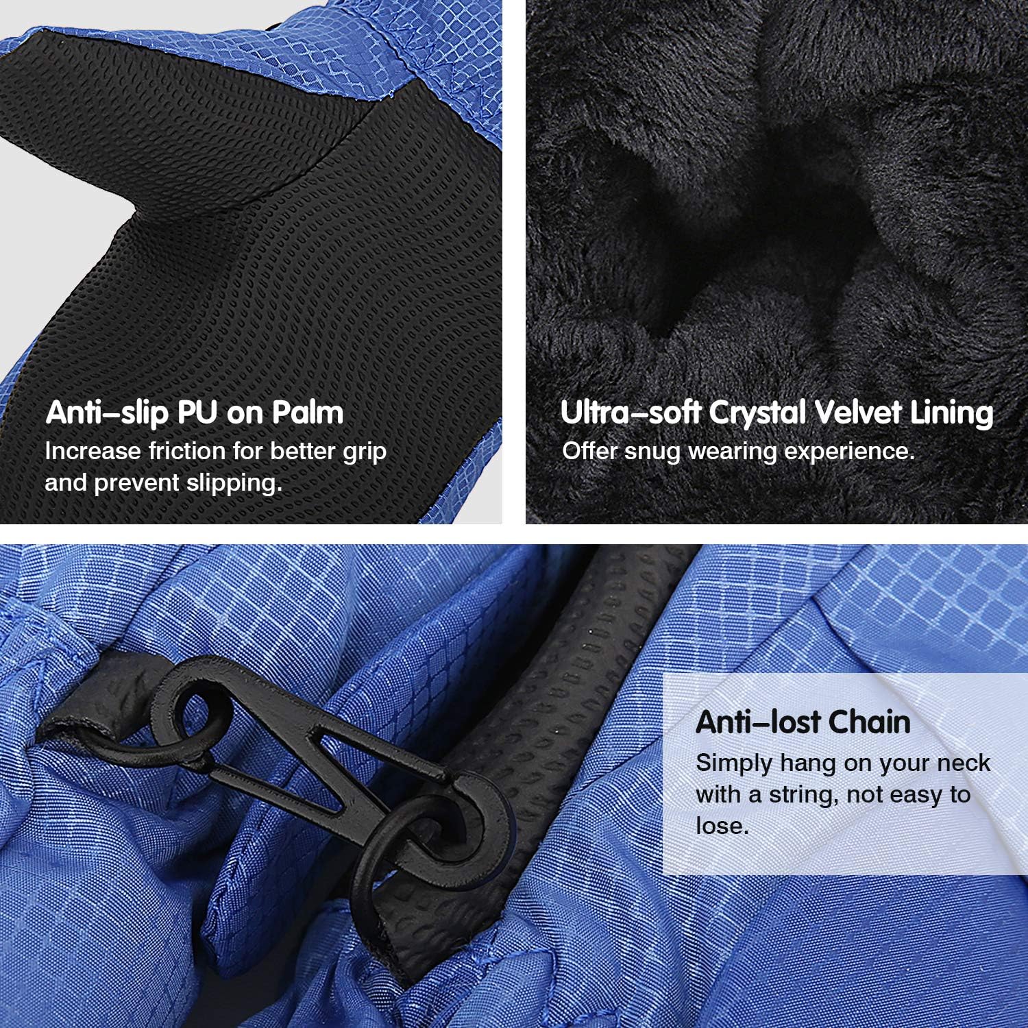 MoKo Toddler Mittens, Ski Kids Mittens, Waterproof & Windproof Mittens for Girls Boys, Thermal Warm Fleece Winter Snow Gloves for Kids : Clothing, Shoes & Jewelry