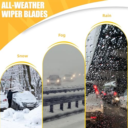 Miniatura 4 de Limpiaparabrisas de repuesto para Ford Focus 2008-2011 - MIKKUPPA de 22 + 18 pulgadas, con gancho UJ para todas las estaciones, paquete de 2