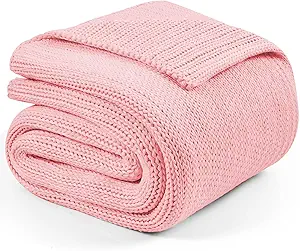 L'AGRATY Knitted Weighted Blanket - 48"x72" 15lbs Cooling Chunky Knit Heavy Blanket for Adults Braided Crochet Throw Thick Cable Yarn Knit Decorative No Beads Evenly Weighted Machine Washable