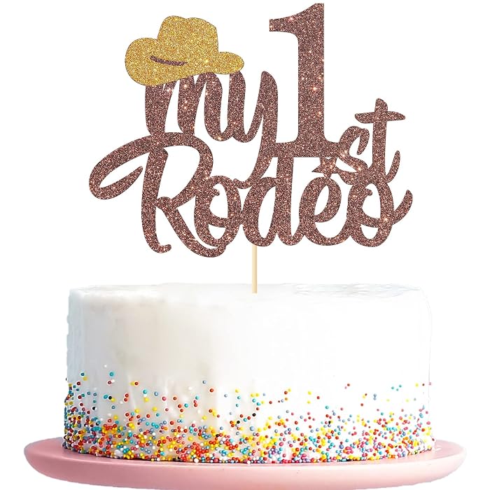 Buy My 1st Rodeo Cake Topper, Shining Cowboy Cowgirl Theme Party ...