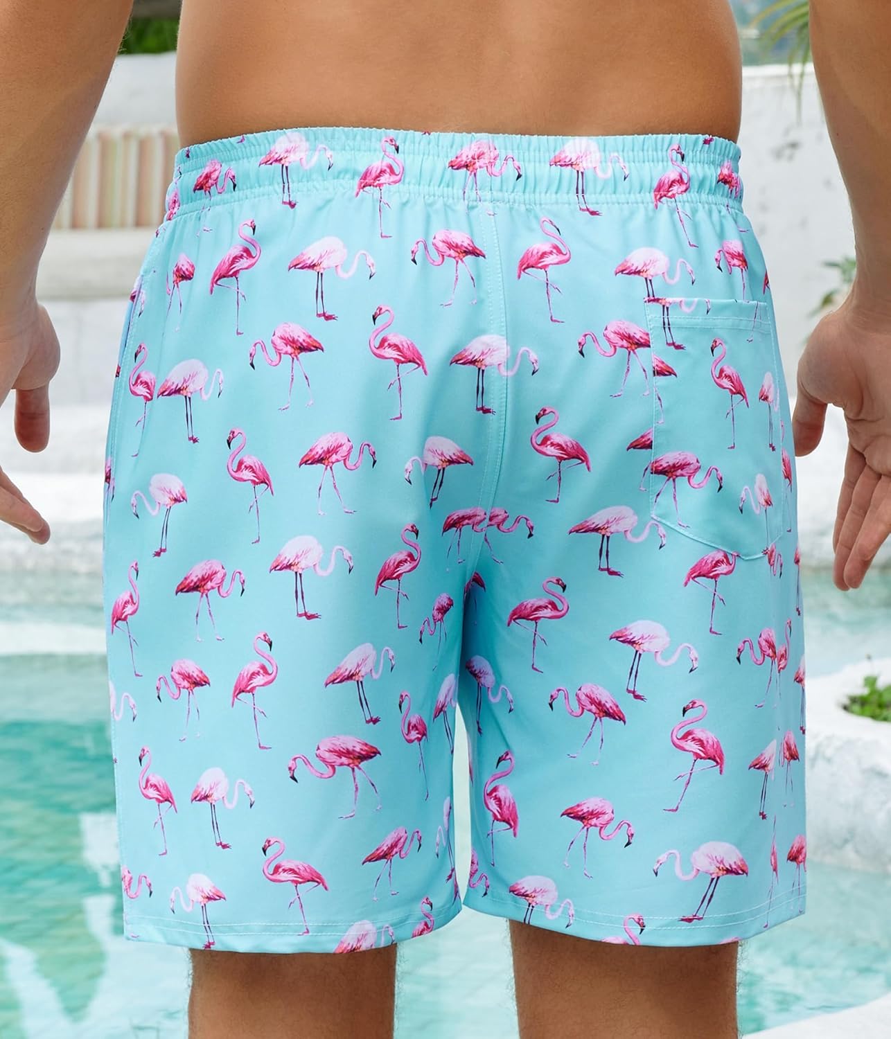 Mens Swim Trunks with Compression Liner 7 Inch Swim Trunks Quick Dry Surfing Beach Shorts Hawaii Sports Shorts - Image 3