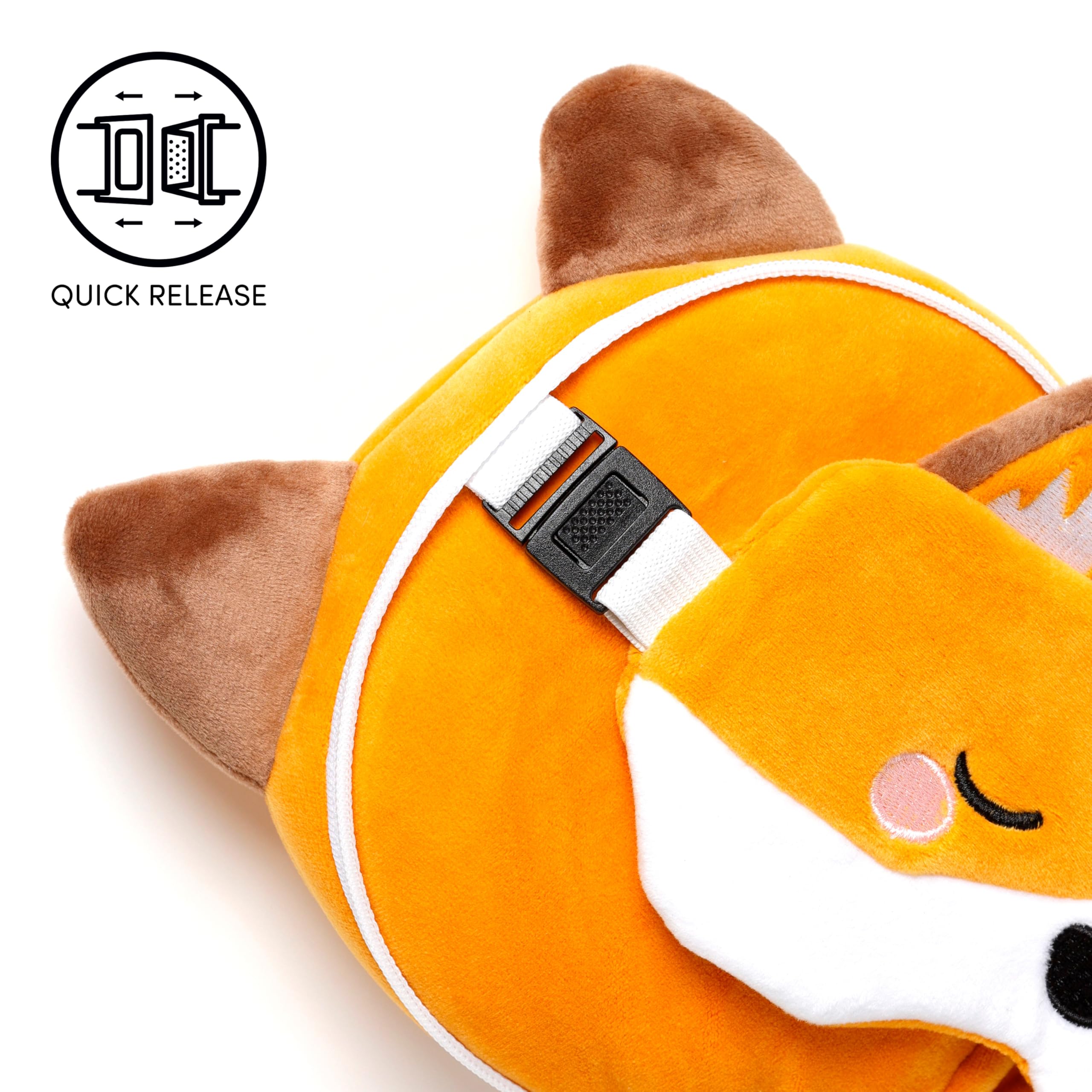 Poduszka podróżna z maską Relaxeazzz - Finnick la Fox - słodkie zwierzęta