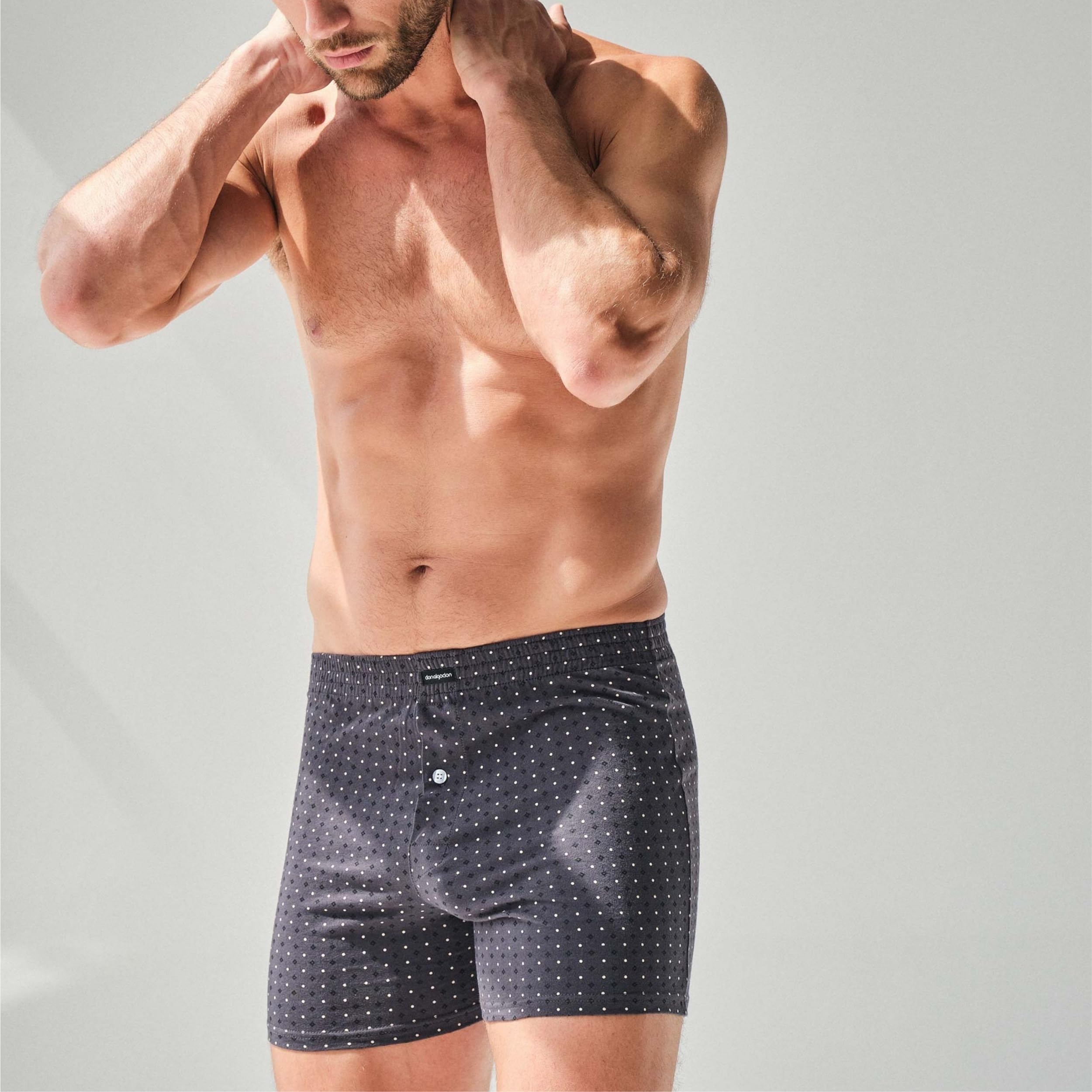 DON ALGODON Pack de 6 Boxers Apertura con Botón para Hombres 100% Algodón, Transpirables