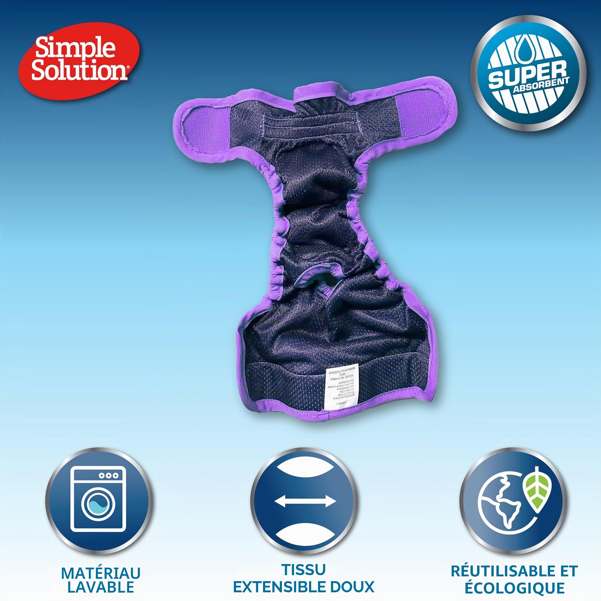 Simple Solution Couche Lavable Pour Chien - Taille Petite
