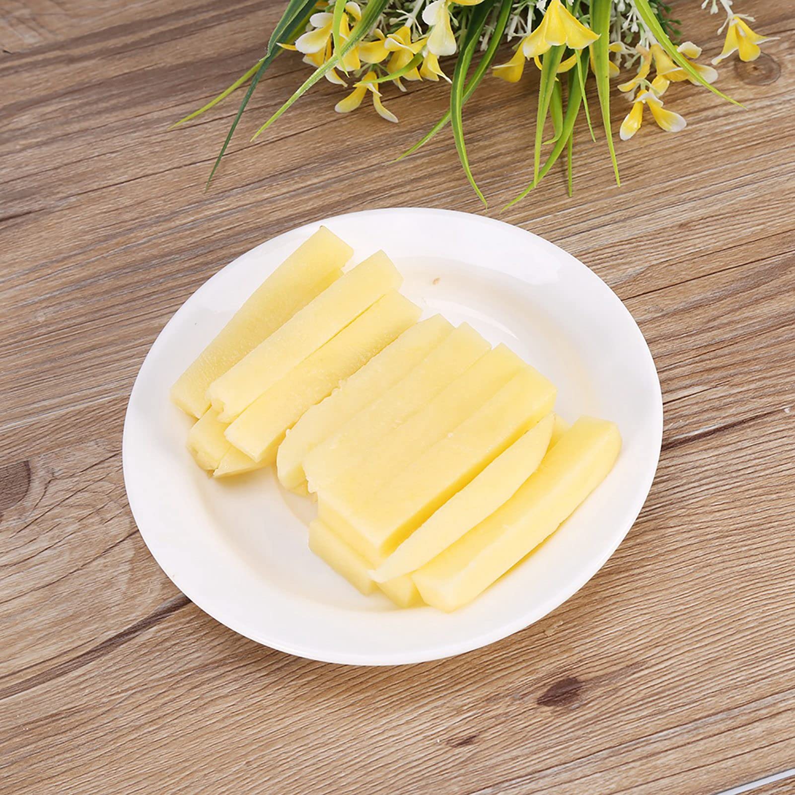 French Fry Cutter Stainless Steel Potato Manual Food Dicer and Vegetable Chopper Commercial Potato Cutter Dicer Fruit Food Dicer for Kitchen Restaurant Silver