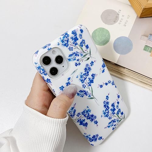 Miniatura 6 de J.west Funda floral para iPhone 11 Pro Max de 6.5 pulgadas, diseño de patrón de flores de TPU suave, parachoques a prueba de golpes para mujeres y