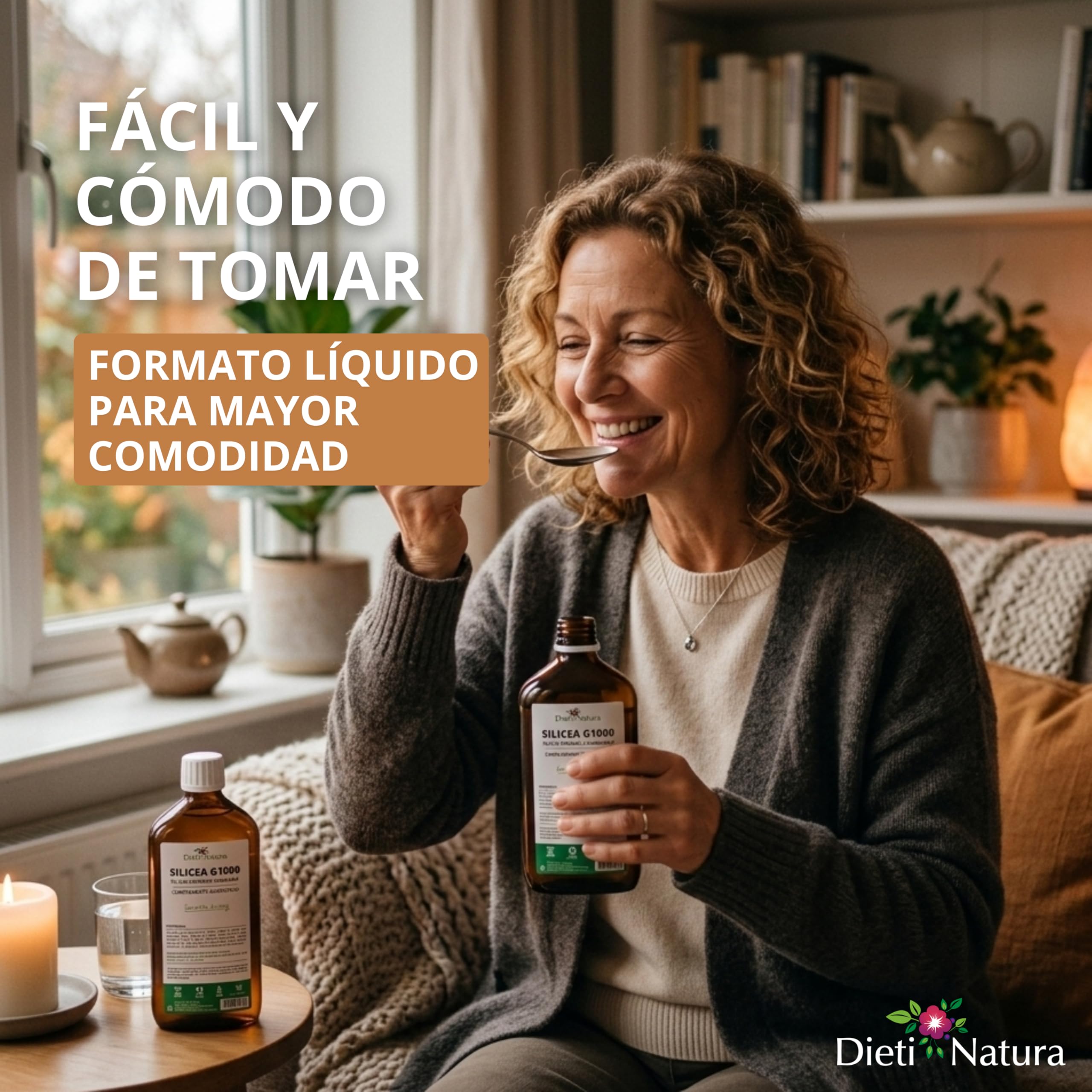 Dieti Natura Silicea G1000 1L Sabor Frambuesa para Articulaciones y Colágeno - Silicio Orgánico Bebible Alta Absorción para Huesos, Cartílago y Piel - Silicio Orgánico 100% Asimilable