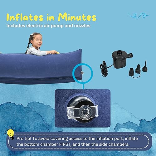 Miniatura 4 de Silla sensorial para niños  Vaina inflable para niños, incluye bomba de aire eléctrica