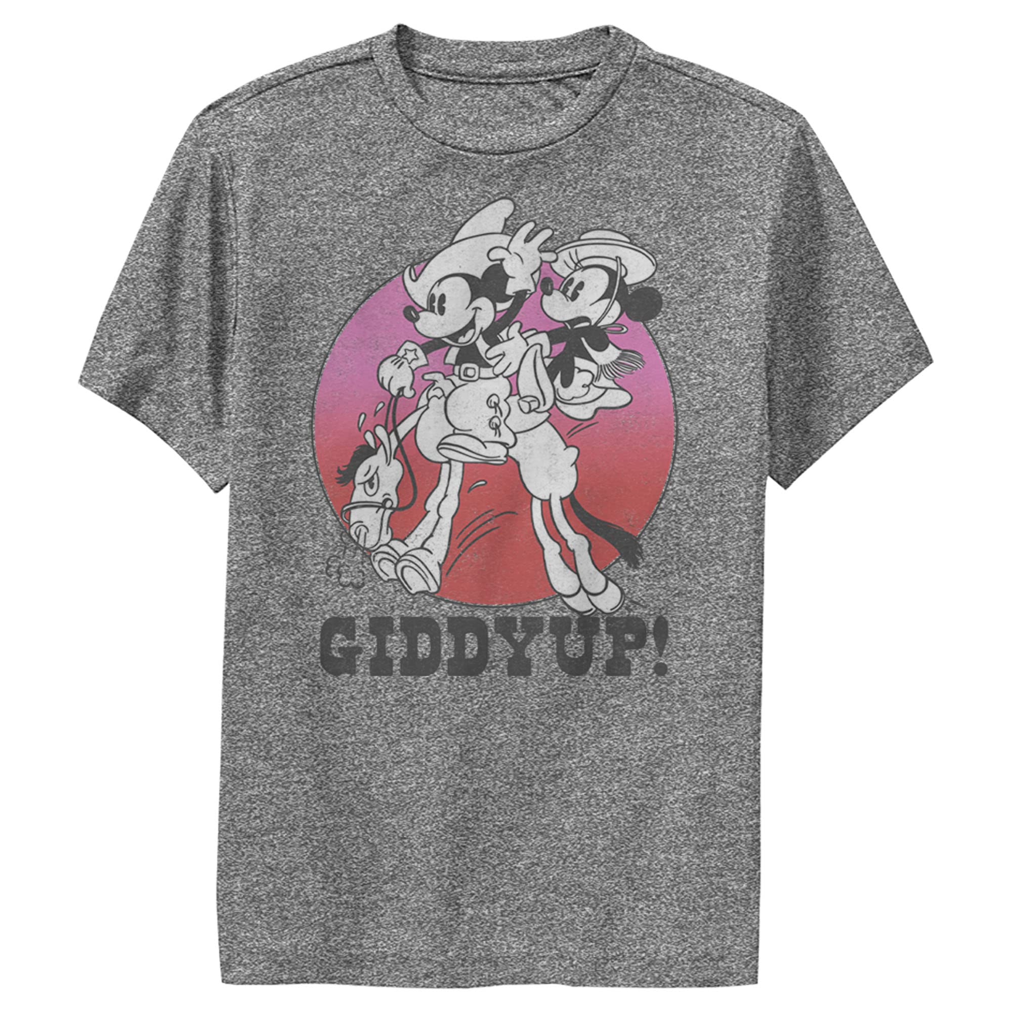 Disney Mickey and Minnie Giddyup Circle Portrait Boys Performance T-Shirt