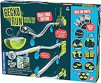 Thames & Kosmos Gecko Run Challenge Edition: Vertical Marble Run with Flexible Tracks, 32 Challenge Cards, No-Mess Engineering Game for Kids