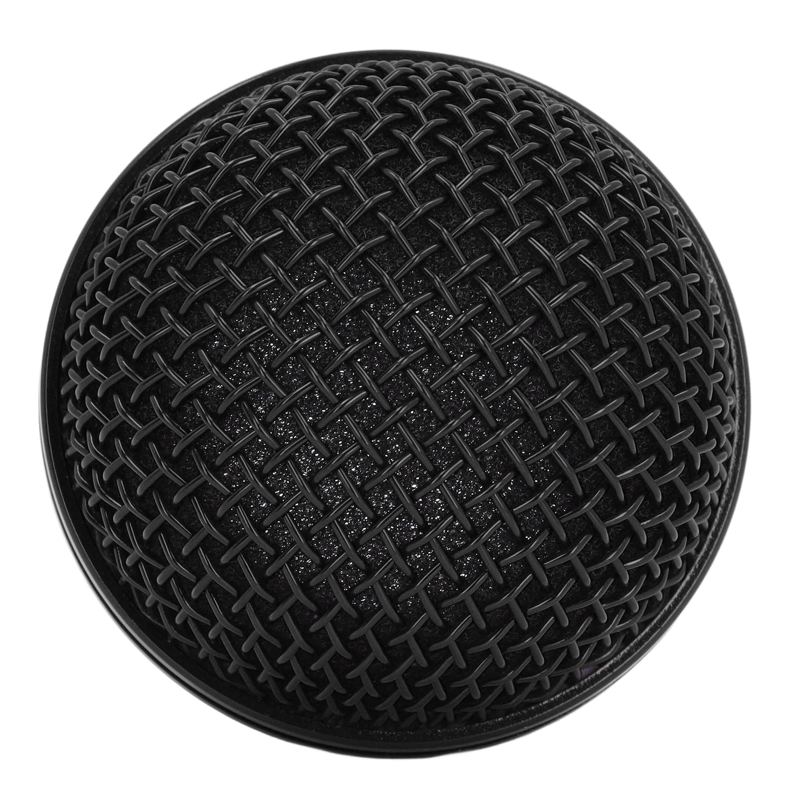 Sostituzione della Testa della Griglia del Microfono a Rete per SM58S BETA58A UT2 PGX24 SLX4 Protezione Antivento in Schiuma di Acciaio Protettiva (BLACK)