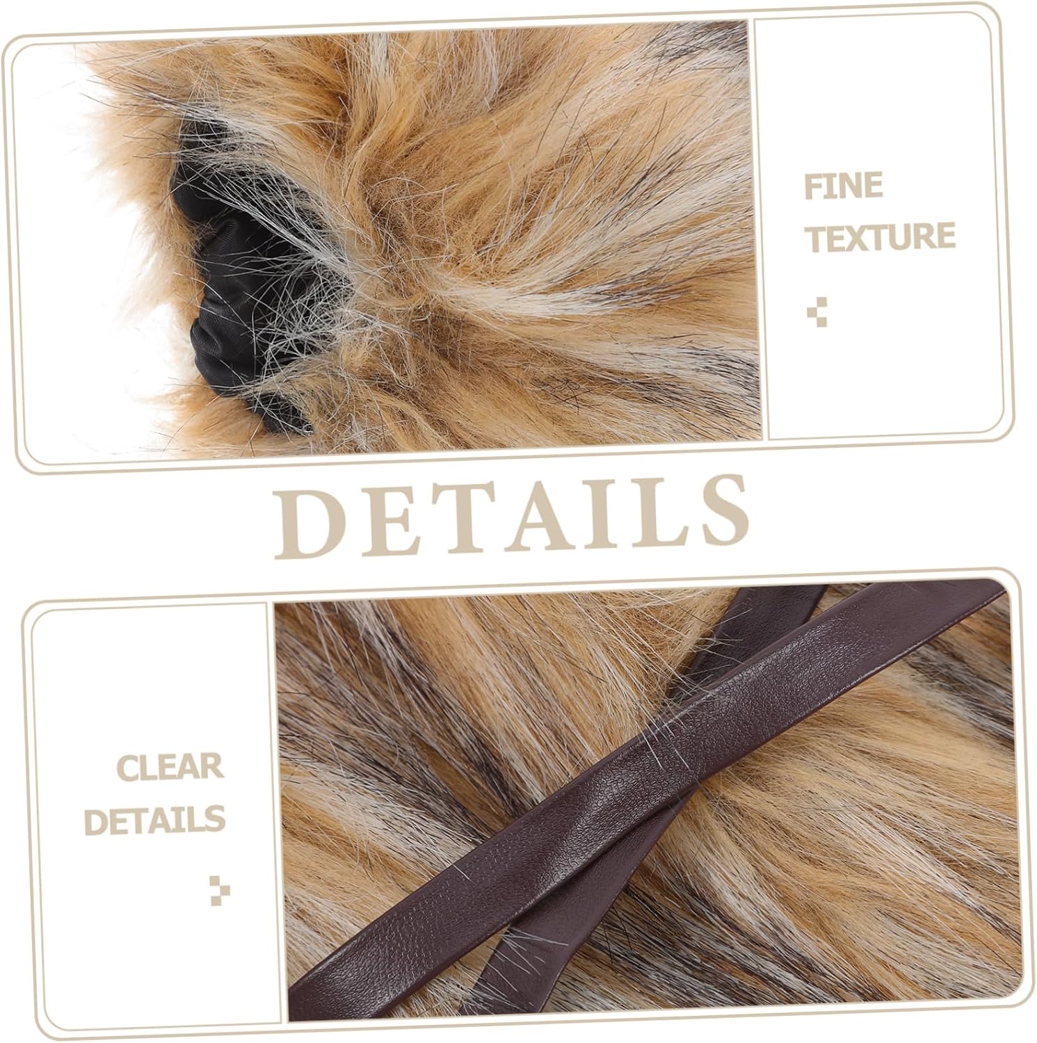 Cabilock Historical Viking Charm Leg Warmer Leg Sleeves Faux Fur Adjustable for Adult Costumes