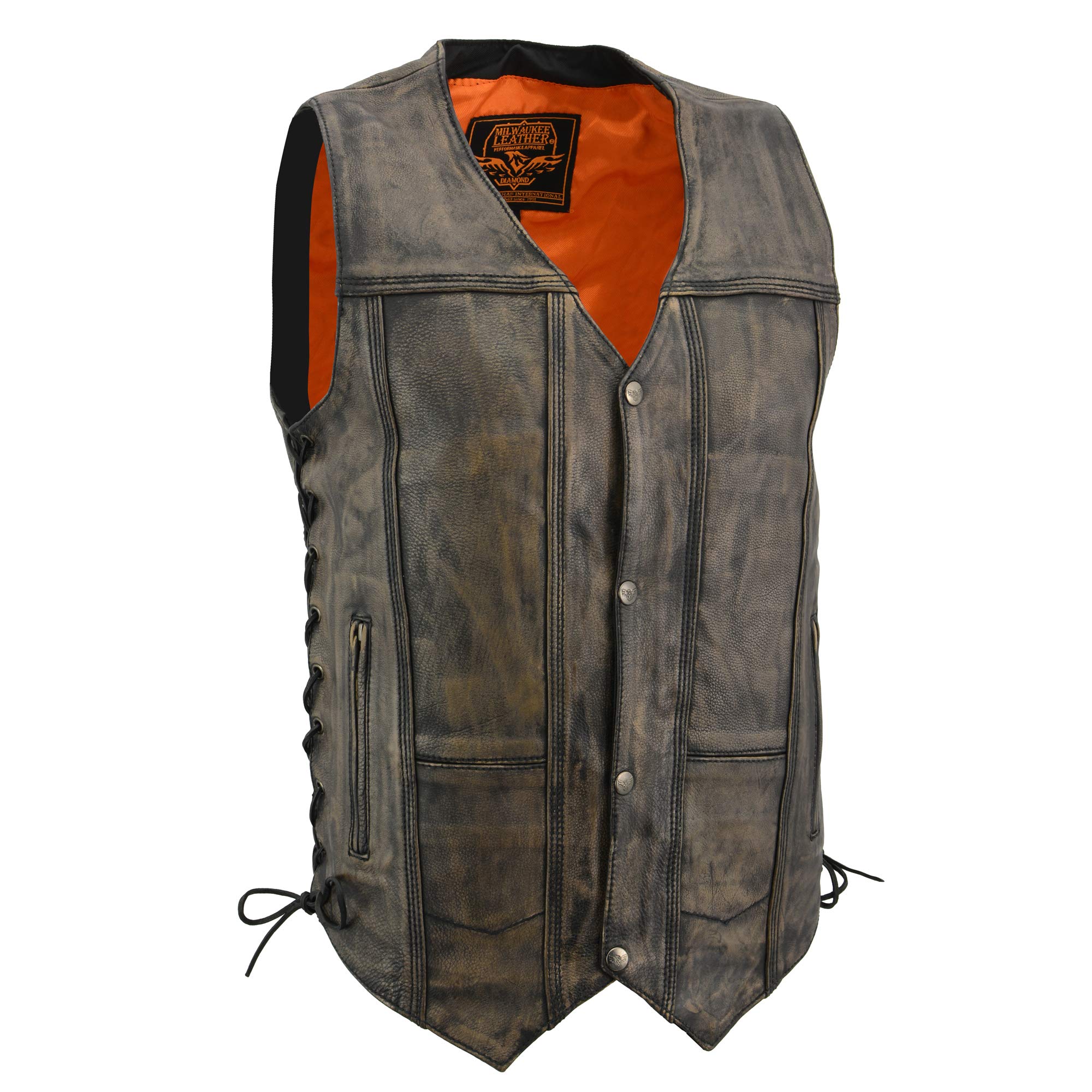 Milwaukee MEN'S 10 POCKET DISTRESSED VEST W/ 2 GUN POCKETS (XL)