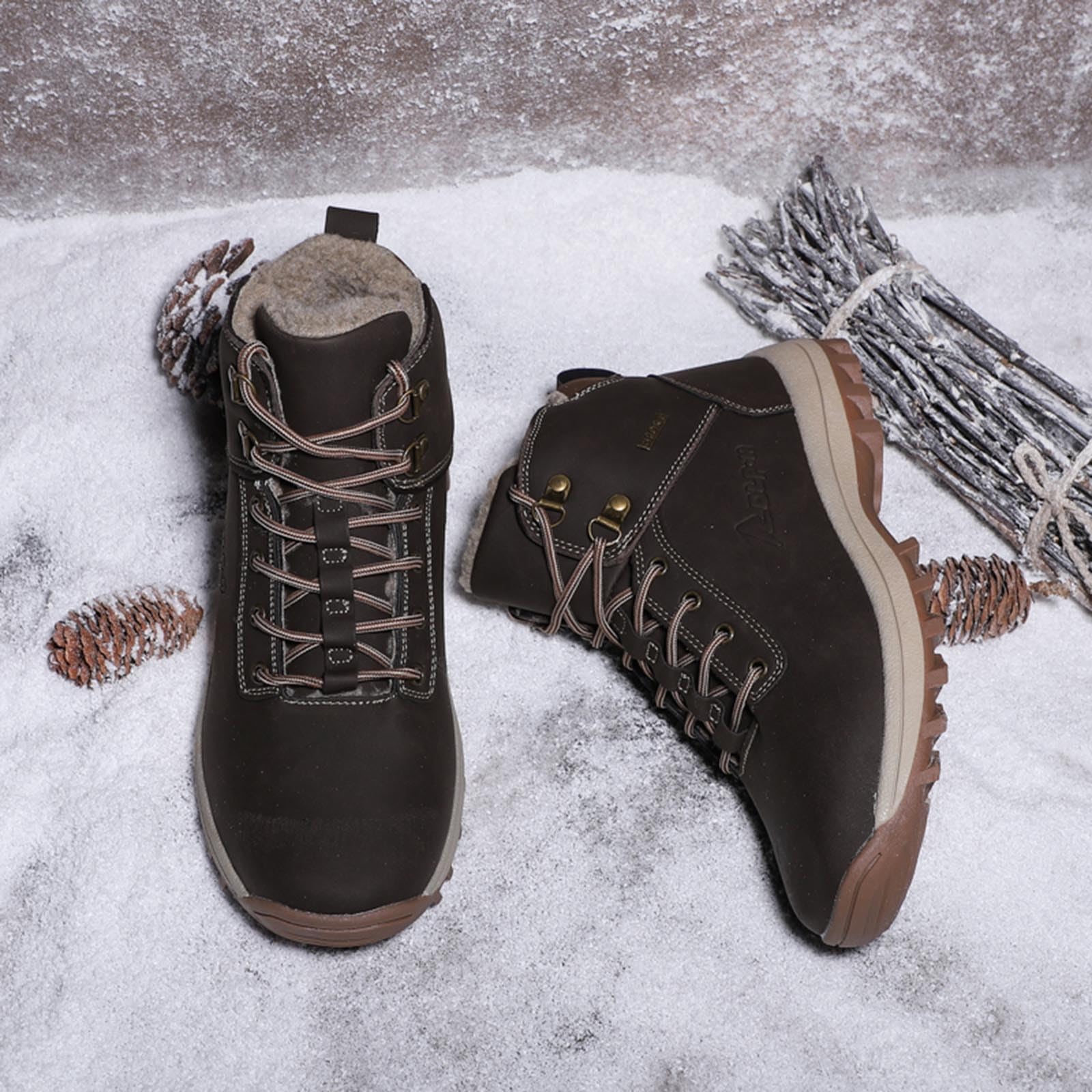 Stivali da Neve Donna Stringati Alti Caldi per Coppie Moda Invernale Uomo E più di Cotone Casual Ispessiti in Scarpe