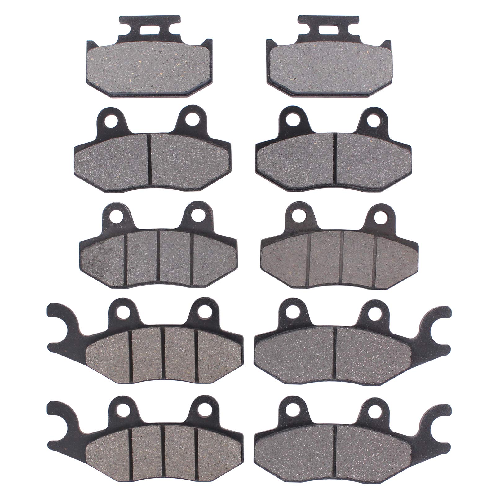MOTOKU Bremsbeläge Komplett-Set Für Yamaha Rhino 700 (2008–2013)
