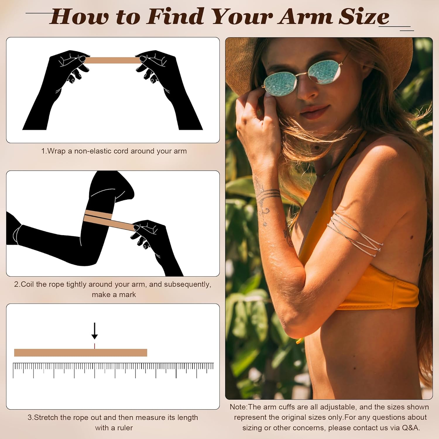 6PCS Gold Arm Cuff Bracelets for Women Upper Armband Open Adjustable Wrist Arm Bangle Bracelets Set Minimalist Thin Stack Coil Swirl Trendy Armlet Jewelry - Image 5