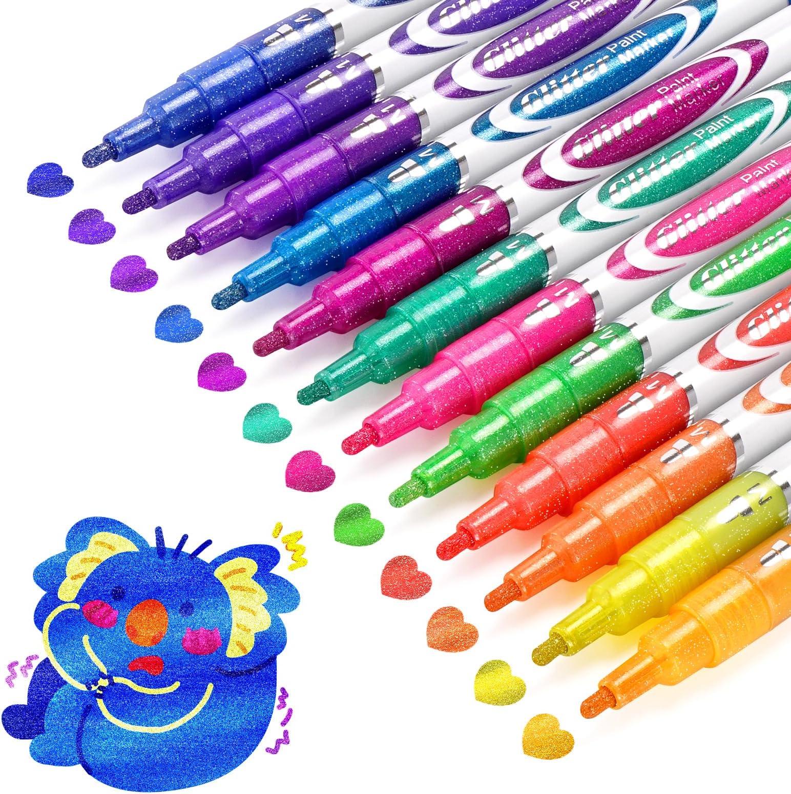 CraZArt Glitter Markers, 6 Count (10050)