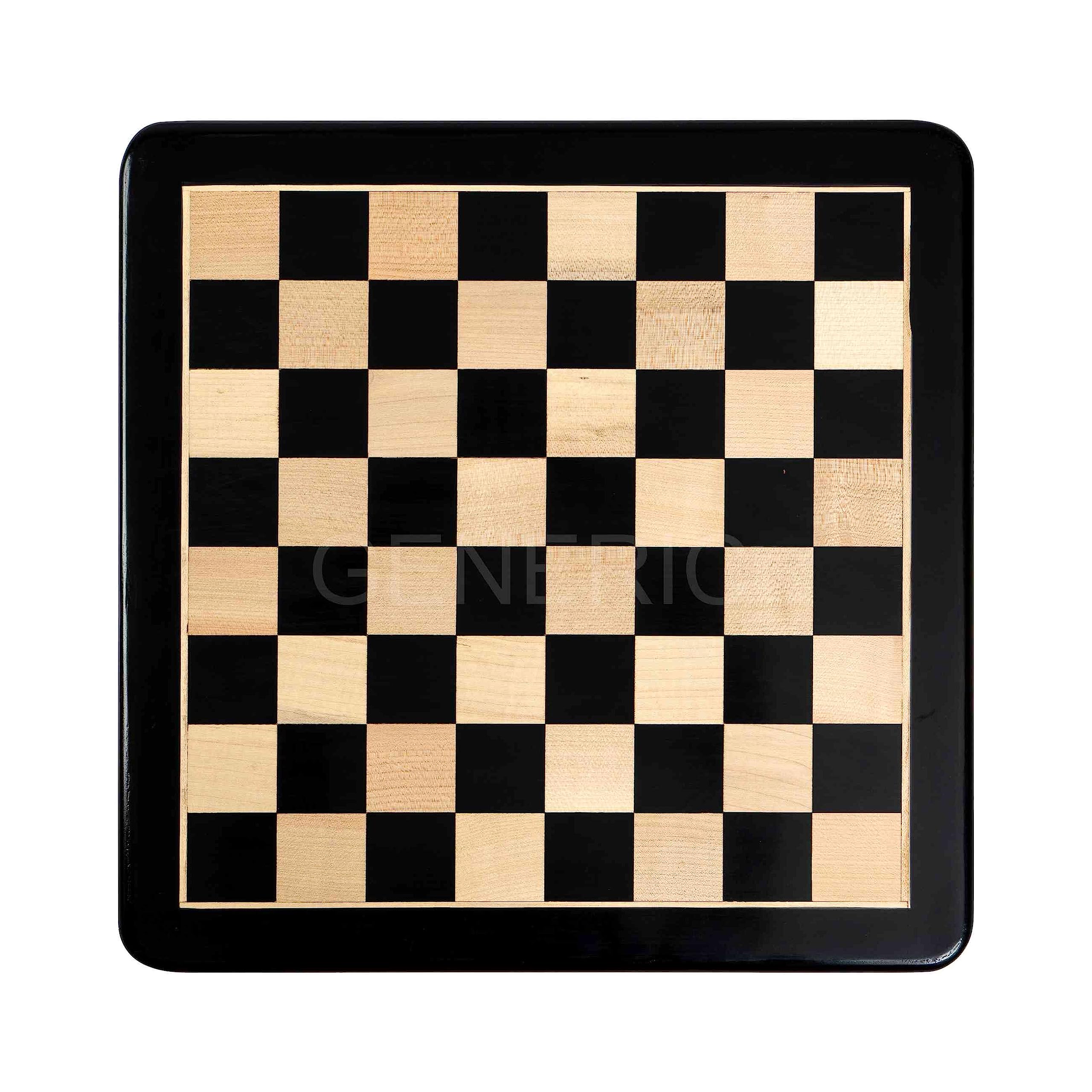 Large Premium Handcrafted Professional Chessboard only in Ebony Wood (17X17 Inches)