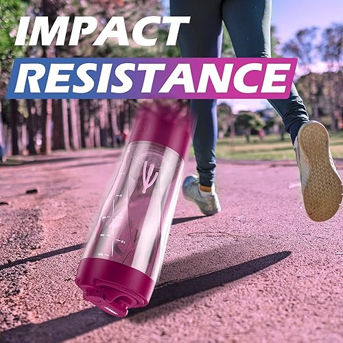 Miniatura 7 de Aidek Botella mezcladora eléctrica de proteínas, botella mezcladora de 22 onzas para mezclas de proteínas, cuerpo de Tritan, sin BPA, vaso mezclador