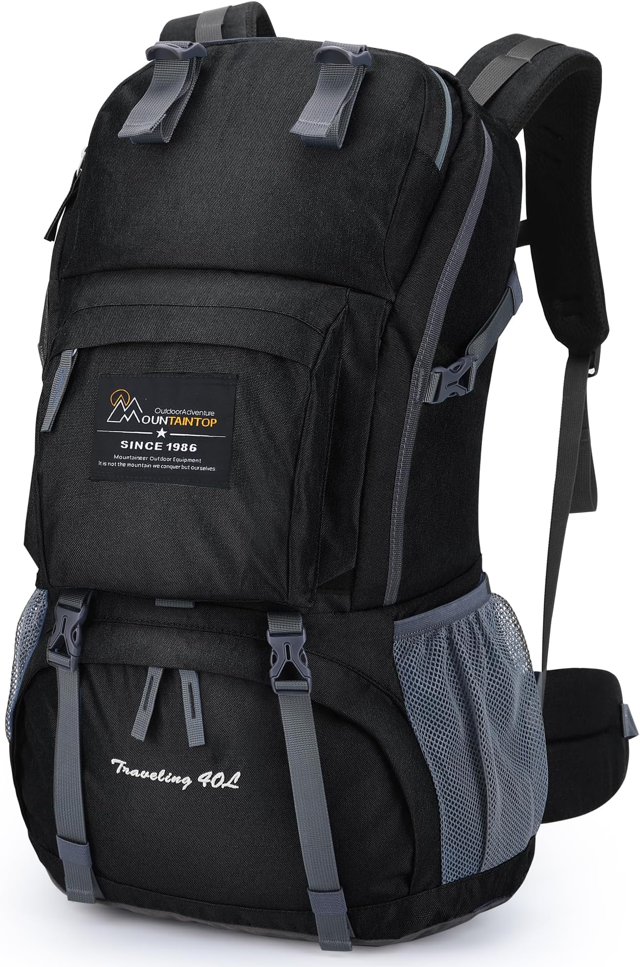 MOUNTAINTOP 40L Hiking Backpack Lightweight Travel Backpack for Men&Women Outdoor Camping Backpacking