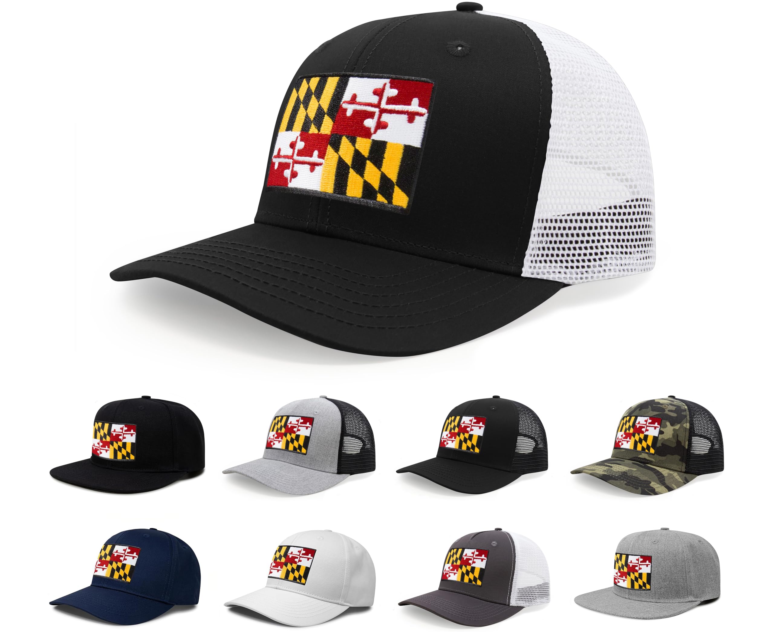 International Tie State Hat for Men and Women, Adjustable Snapback Trucker Baseball Cap with Embroidered Patch