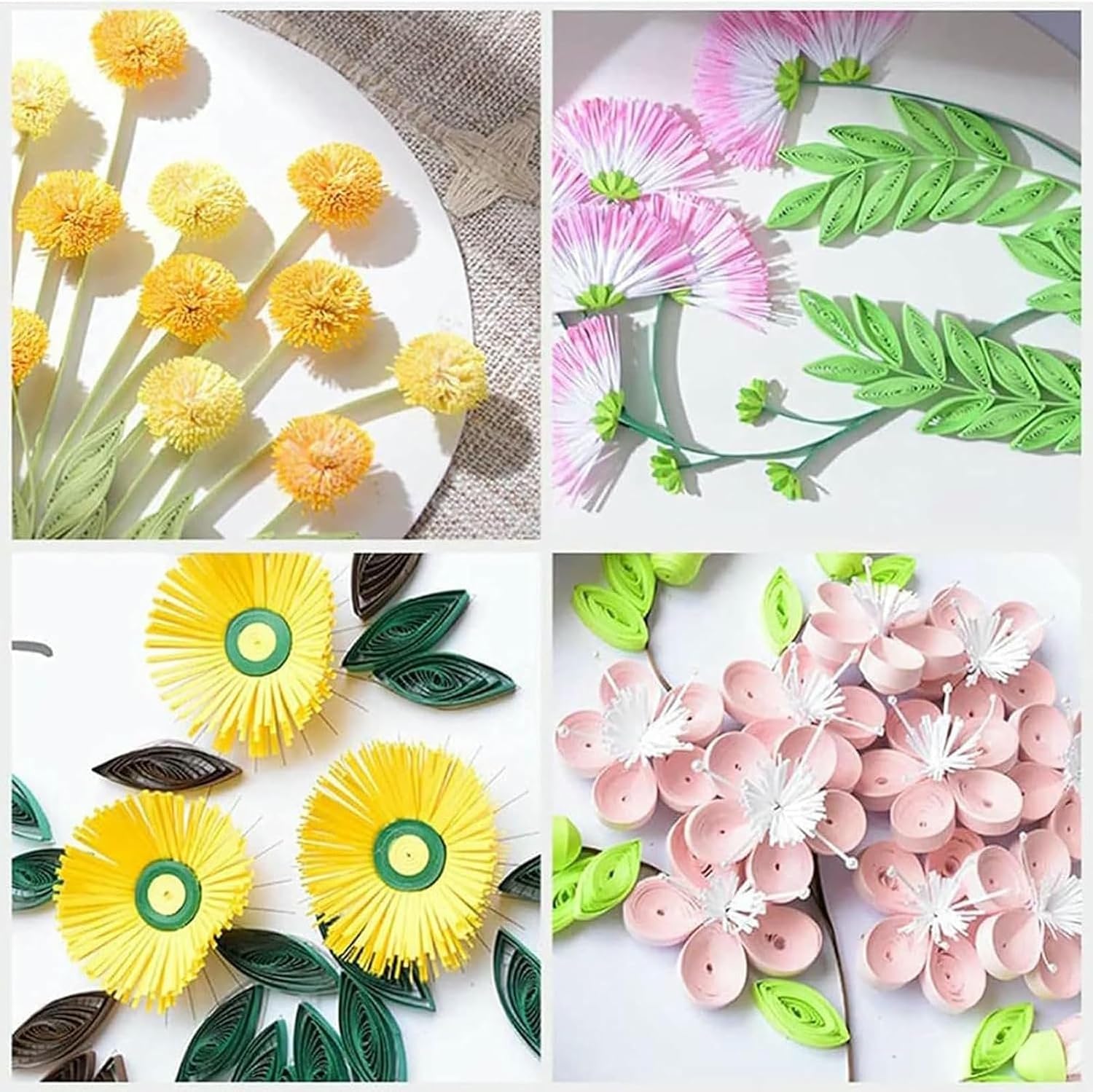 Manual Quilling Fringer Machine, Colorful Paper Flower Maker with DIY Roller Quilting Tools & Paper Quilling Pen, 0.3~4mm Width Adjustable